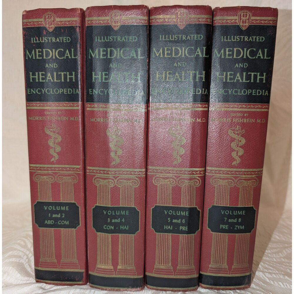 VTG 1957 Illustrated Medical Health Encyclopedia Set Volume 1-8 Morris Fishbein